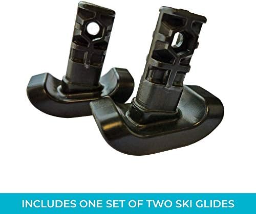 Stander Replacement Walker Ski Glides, Compatible with Stander's Wonder-Walker and Wonder-Walker-Plus, Black, Set of 2