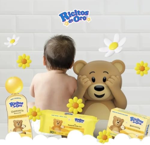 Ricitos de Oro Baby Wipes | Chamomile & Aloe Vera | 80 ct | 6-Pack