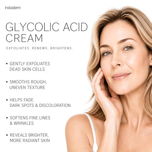 Glycolic Acid 15% Anti-Aging AHA Wrinkle Cream – Reduces the Appearance of Fine Lines, Wrinkles, Age Spots & Dark Spots – Exfoliates, Smooths