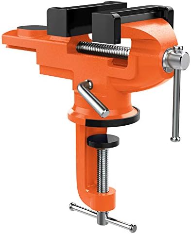 Nuovoware Table Vise 3 Inch, Universal Vise Bench Clamp, Blue