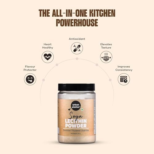 Urban Platter SOYA Lecithin Powder | 7.05 Oz (200g) | Natural Emulsifier, Thickener & Stabiliser | Plant-Based & Vegan | Ideal for Baking, Chocolates