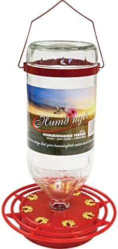 Turbine Humdinger Hummingbird Feeder Glass 32 Oz Red