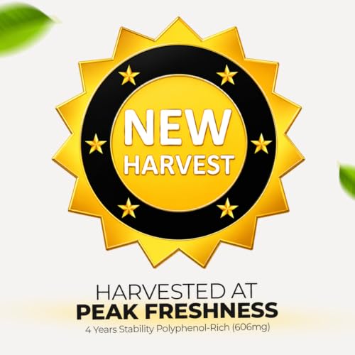 Morocco Gold New Harvest Olive Oil Extra Virgin - Polyphenol Rich 606mg/kg - Cold Pressed Olive Oil - Pure & 100% Natural with up to 4 Years Shelf-life - Fresh Harvest EVOO - (500ml (Pack of 1))