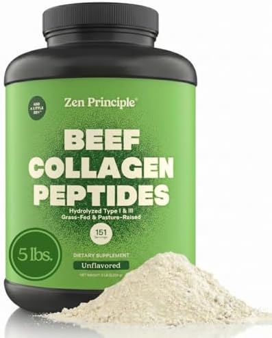 Grass-Fed Agglomerated Hydrolyzed Collagen Peptides 1.5 lb. Anti-Aging Protein for Healthy Hair, Skin & Joints. Paleo Friendly, GMO and Gluten Free, Pasture-Raised Bovine.