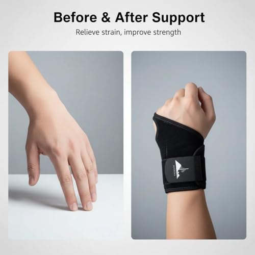2-Pack Universal Wrist Braces - Support for Left & Right Hand