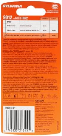 SYLVANIA - 9012 SilverStar Ultra - High Performance Halogen Headlight Bulb, High Beam, Low Beam and Fog Replacement Bulb