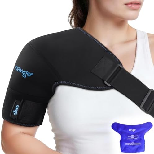 NEWGO Shoulder Ice Pack, Compression for Both Shoulders, FSA Eligible, M