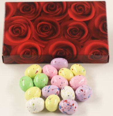 Scott's Cakes Speckled Chocolate Malted Eggs in a 1 Pound White Gourmet Box
