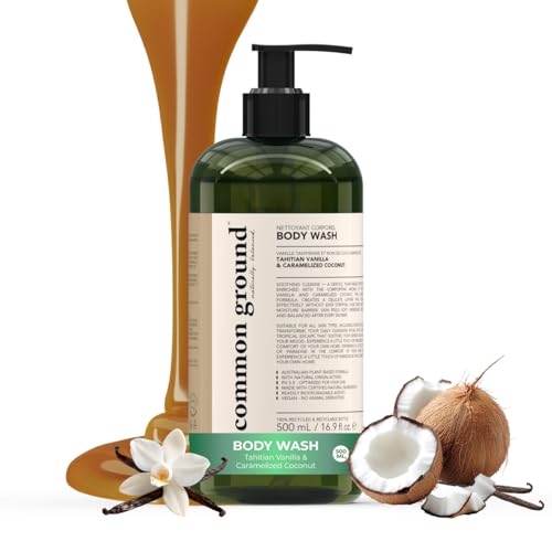 COMMON GROUND Natural Body Wash - Paraben & Cruelty Free, Vegan, Plant-Based, Botanical Freesia Scent & Avocado Oil Extracts - All Skin Types