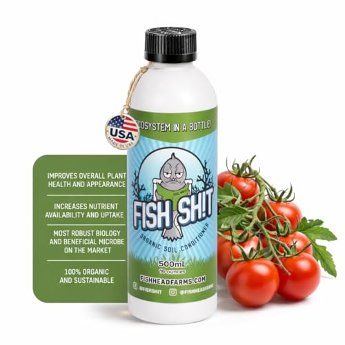 Fish Head Farms Organic Liquid Soil Conditioner, 500ml, Living Biology for Indoor & Outdoor Plants, Root Growth, Nutrient Uptake & Water Efficiency