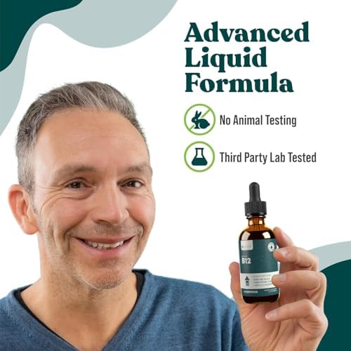 Rejuvica Health Essential B-12 Liquid B12, Supports Energy and a Healthy Nervous System - Convenient Liquid Dropper Absorbs Fast & Tastes Great