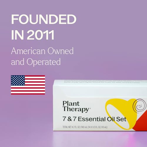 Plant Therapy 7 & 7 Essential Oils Set, Each 10 mL (1/3 oz) | 7 Most Popular Single Essential Oils Plus 7 Favorite Blends, Pure & Undiluted