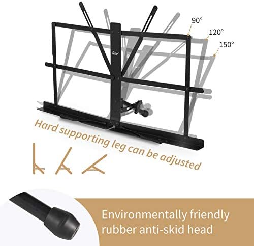 Eastar ESMF-3 Tabletop Music Stand for Sheet Music (Black)