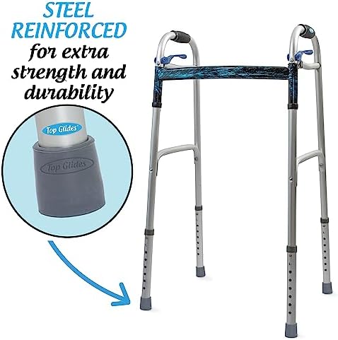 Steel-Reinforced Walker Glide Tips (Gray, 1 1/8")