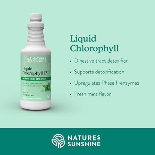 Nature's Sunshine Liquid Chlorophyll Extra Strength - Immunity Support, Detox & Cleanse, Chlorophyll Liquid Drops with Spearmint Oil, Natural Energy Boost, Internal Deodorant - 16 Fl Oz