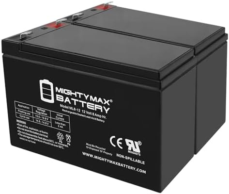 ML8-12 - 12 Volt 8 AH, F1 Terminal, Rechargeable SLA AGM Battery