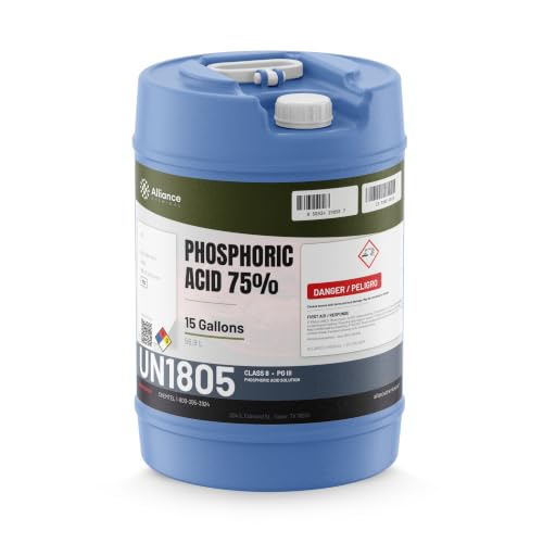 Phosphoric Acid 75% - 1 Gallon - Phosphoric Acid Cleaner for pH Control, Corrosion Inhibitor, Activating Agent, and Agriculture - Made in America - Alliance Chemical