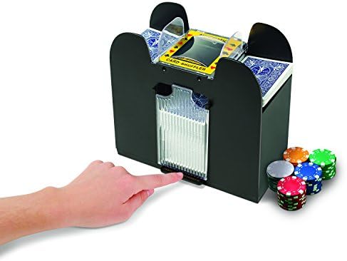 Jobar Deck Card Shuffler – Automatic Card Shuffler (Black, 6 Deck) | 6 Deck