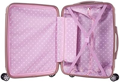 Rockland Berlin Hardside 3 Piece Expandable Spinner Wheel Luggage Set, (20"/24"/28"), Black