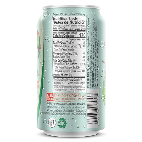 Parrot Brand Coconut Water with Pulp 10.5 fl. oz【New Packaging】Refreshing Coconut Taste Natural Essential Plant Based Non-GMO Electrolytes