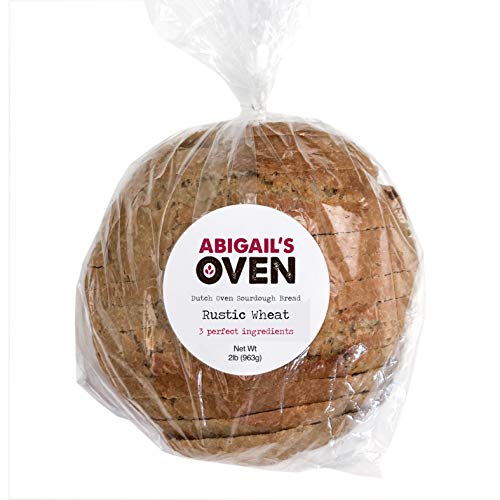 Fresh Sourdough Bread – San Francisco Bakery Style Dutch Oven Rustic Wheat – Hand-made – 3 Ingredient – 1 Sliced Artisan Round 34 oz