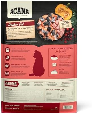 ACANA Dry Cat Food for Indoor Cats Indoor Entrée Chicken Turkey 4lb Bag