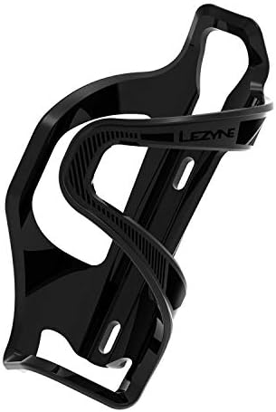 LEZYNE Flow Cage SL Bike Water Bottle Cage | Composite Matrix Construction, Side-Load Design, Compact Frame Cycling Accessory, Left Side, Black