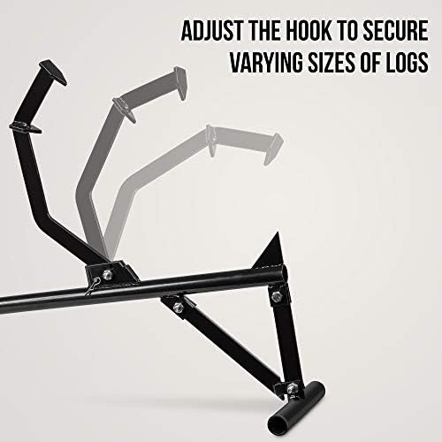 Right Hand Timberjack Triple Thick Log Lifter that Never Bends, Heavy-Duty Log Jack Helps You Lift, Move & Chainsaw Timber, Lumber & Wood, Grip Handle
