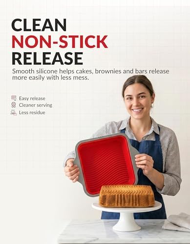 Premium Non-Stick Silicone Bread Loaf Pan, 9x5 Inches – Heavy-Duty Steel Frame, Non-Toxic, BPA & PFOA Free – Perfect for Pound Cakes, Breads, & More.