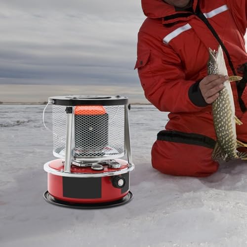 Kerosene Heaters, Portable Kerosene Space Heater W/Cotton Wick, 8000 Btu & Adjustable Height For Garages, Poorly Insulated Rooms, Outdoor Work Areas.
