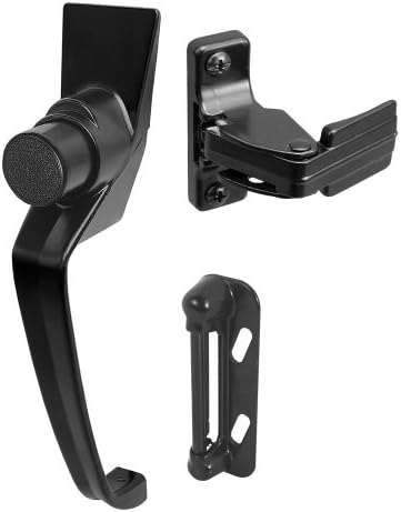 Prime-Line K 5082 Black Push Button Latch with 1-1/2 In. Hole Center (1 Set) | 1-1/2 in. Hole Center, 1 Set