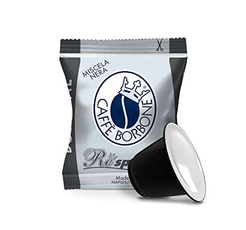 Caffè Borbone Miscela Nera Espresso Pods Compatible with Nespresso Original Machines, Dark Roast Black Blend, 100 Count Espresso Coffee Pods