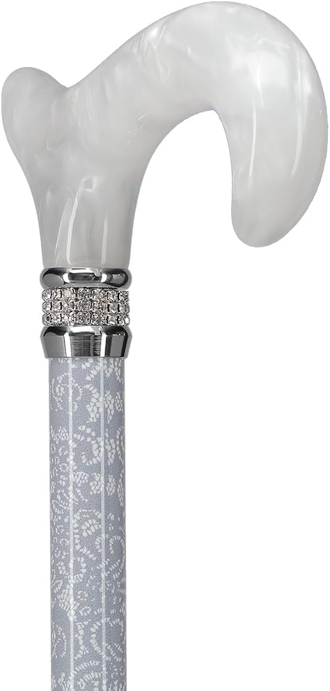 Stylish Walking Sticks – Rhinestone Collar Designer Adjustable Canes Colorful – Best Gift for Men and Women Light Weight Aluminum Shaft & Safe to Walk