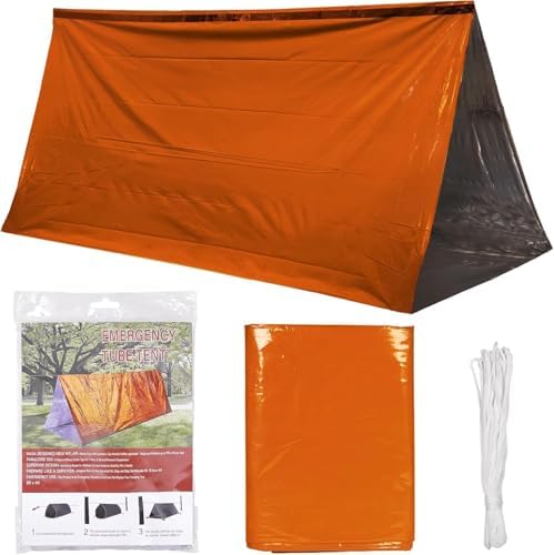 Deecam Emergency Survival Tent, 1 or 2 Person Mylar Thermal Shelter