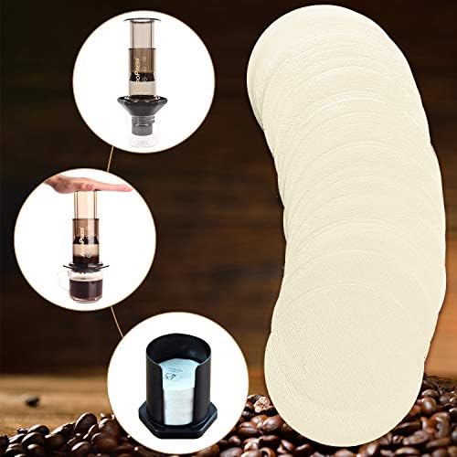 Outus 1000 Pieces Replacement Paper Filters Compatible with Aeropress Coffee Makers Round 2.5 Inch Paper Filters Disposable for Espresso Coffee