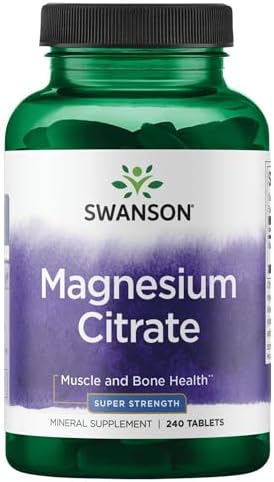 Swanson Magnesium Citrate Super Strength 112.5 mg, 240 Tablets