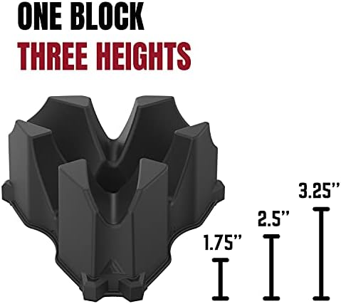 KOM Cycling Indoor Trainer Front Wheel Riser Block - 3 Different Heights Creating The Perfect Block for All Trainers Including Cyclops, Wahoo, and Kinetic