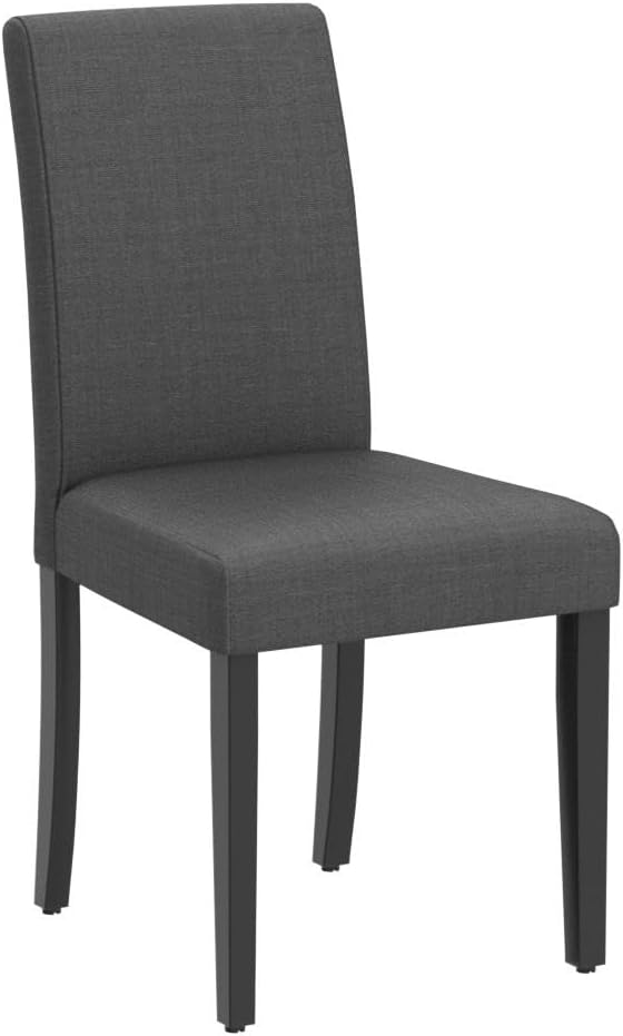 Yaheetech Dining Chairs Set of 4 Upholstered Kitchen Chairs Black