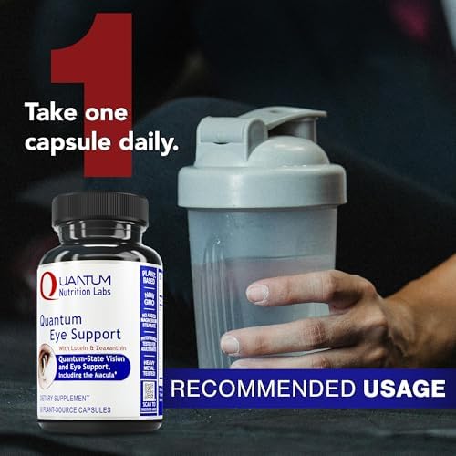 Quantum Nutrition Labs Eye Support - Eye Health Vitamins, Lutein and Zeaxanthin Eye Supplements for Adults and Seniors, Supports Macular Health