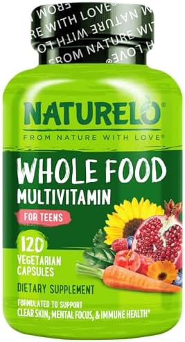 NATURELO Multivitamins for Teenage Girls/Boys, 120 Capsules