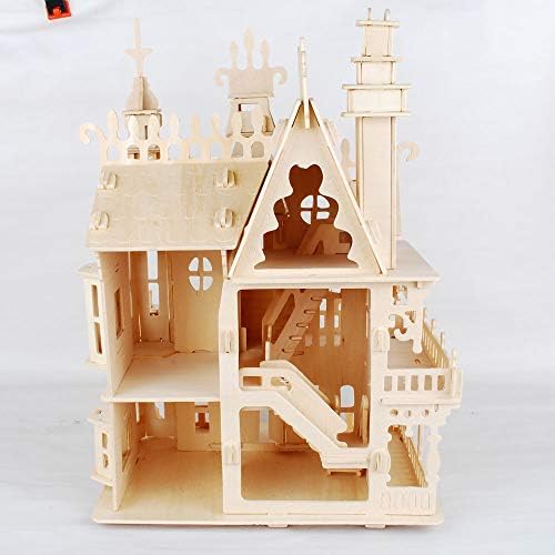 NWFashion Wooden Dream Dollhouse DIY Kits 3D Puzzle for Christmas Party Halloween House (Dream House)