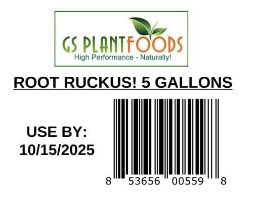 GS Plant Foods Root Ruckus Compost Fertilizer Organic Plant Food - Turbo Charged Compost for Plants - Humic Acid & Sea Kelp Nutritional Root Supplement for Lawns, Soil, Shrubs & Vegetables - 1 Gallon