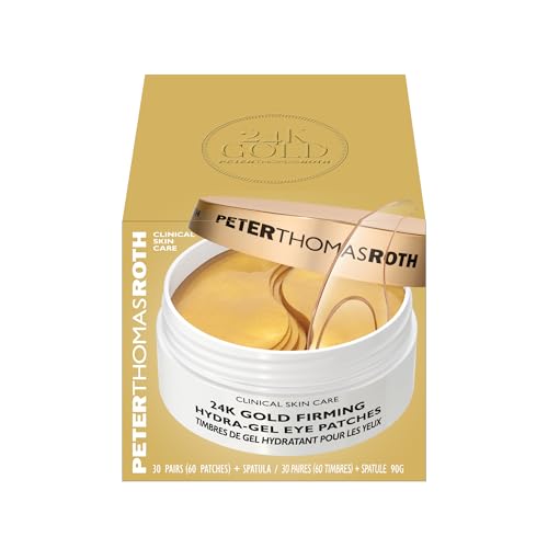 Peter Thomas Roth | 24K Gold Firming Hydra-Gel Eye Patches | Gold-Infused Eye Mask Patches for Fine Lines, Crow's Feet and Dark Circles