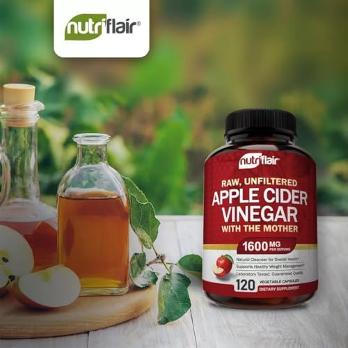Apple Cider Vinegar Capsules with The Mother - 120 Vegan ACV Pills - Best Supplement for Healthy Weight Loss, Diet, Keto, Digestion, Detox
