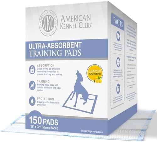 AKC Puppy Training Pads, 22" x 22", Lavender Scented, 150 Count