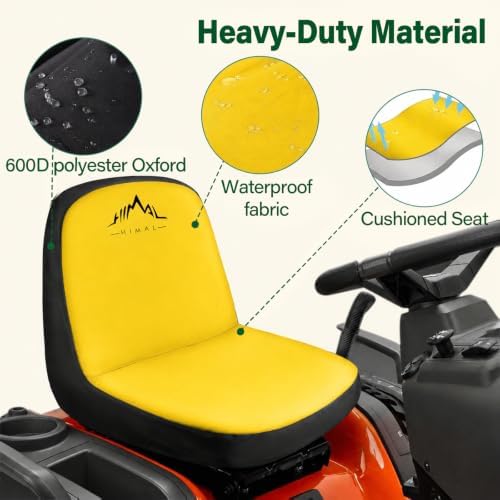 Himal Riding Lawn Mower Seat Cover, Durable 600D Polyester Oxford Durable Tractor Seat Cover,Large