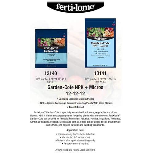 Fertilome (12141) Garden Cote Fertilizer 12-12-12 Slow Release, 4.5 lb