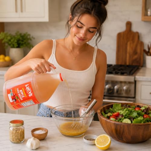 Lucy's Family Owned - USDA Organic NonGMO Raw Apple Cider Vinegar, Unfiltered, Unpasteurized, With the Mother, (2 Pack Gallon)