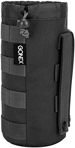 Gonex MOLLE Bottle Pouch, Drawstring Water Bottle Holder | 900D Oxford, Mesh Bottom, Fits MOLLE Packs & Vests, Flexible Height, Holds Bottles or Umbrellas