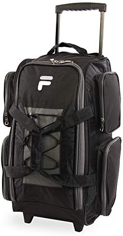 Fila 22" Lightweight Carry On Rolling Duffel Bag, Neon Lime, One Size